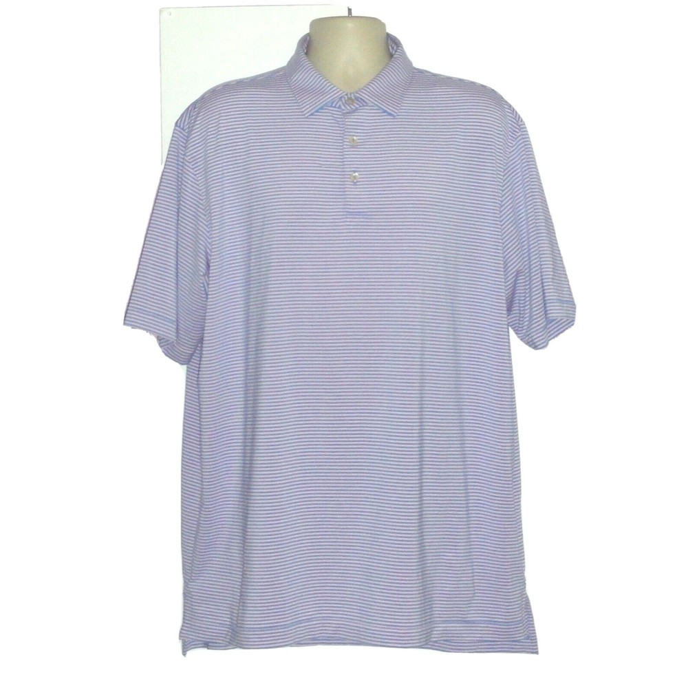 Peter Millar Summer Comfort Men's Short Sleeve Striped Polo Shirt Size: XL